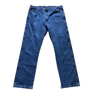 Wrangler Jeans Men 40x34 Straight Cowboy George Strait Blue Western Denim